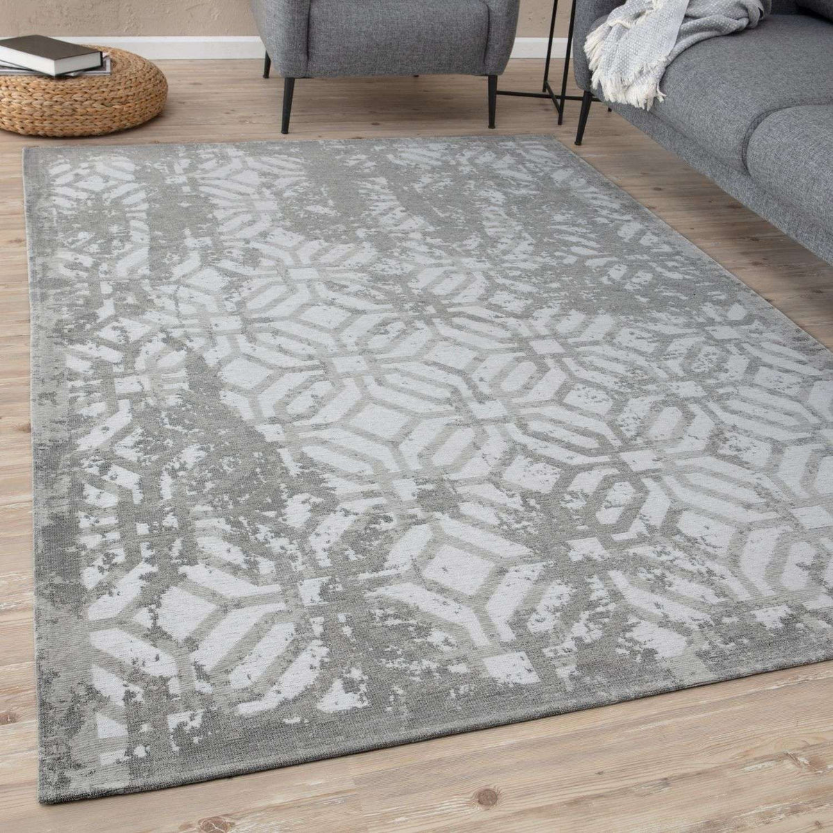 Washable Rug Carina Grey | 6932 - MOOAZAA