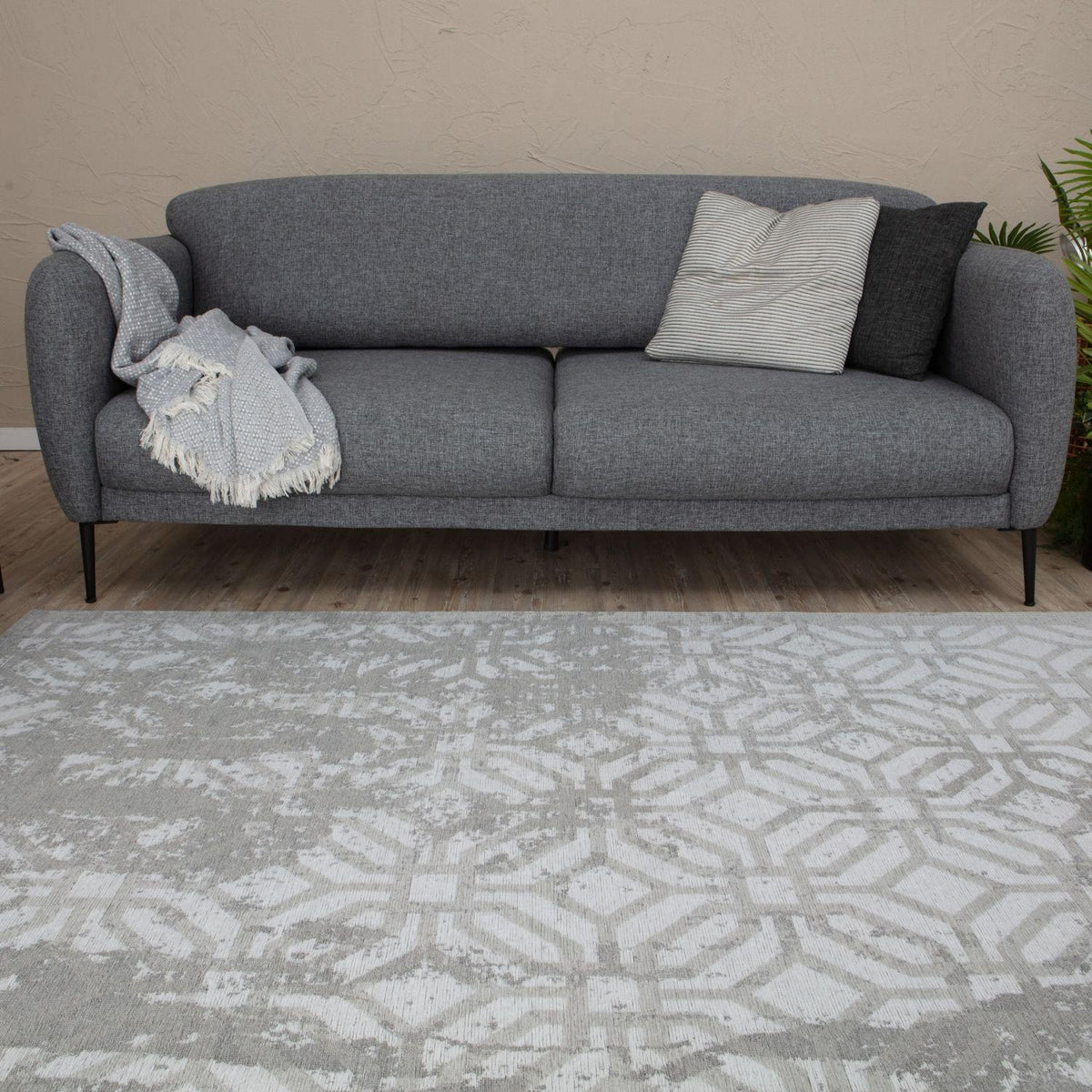 Washable Rug Carina Grey | 6932 - MOOAZAA