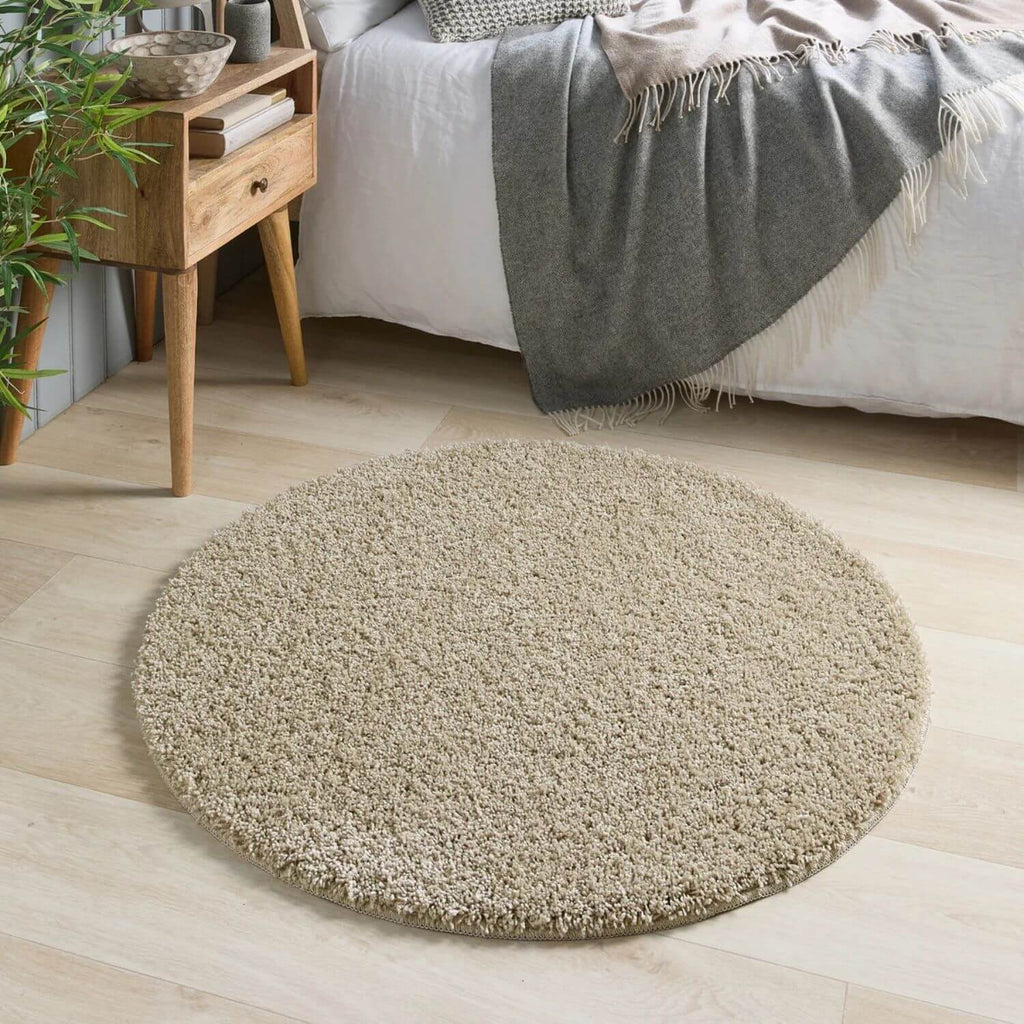 Washable Stone Shaggy Rug - MOOAZAA