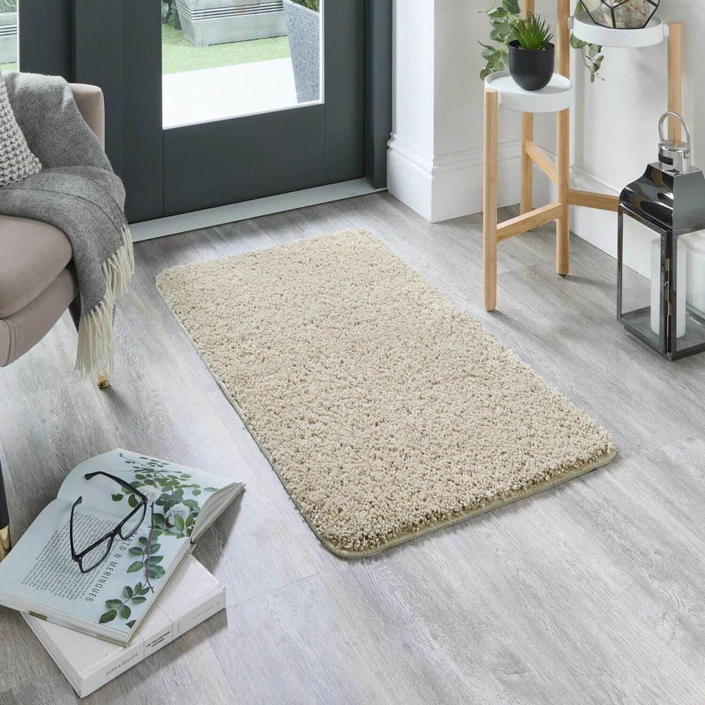 Washable Stone Shaggy Rug - MOOAZAA