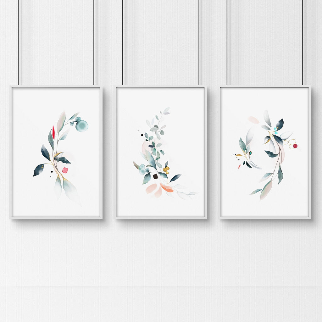 Bathroom Prints Set of 3 | Botanical Wall Art UK