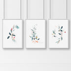 Bathroom Prints Set of 3 | Botanical Wall Art UK