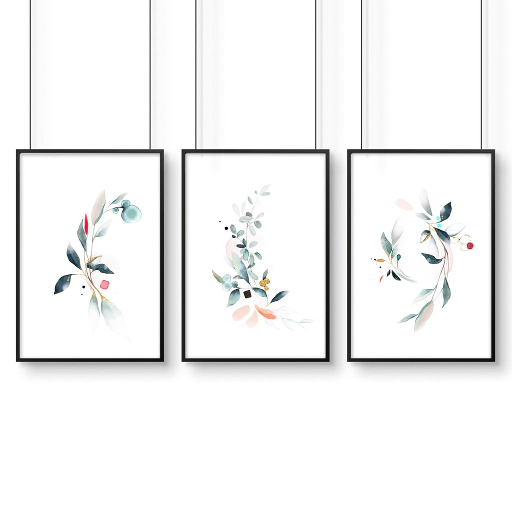 Bathroom Prints Set of 3 | Botanical Wall Art UK