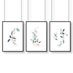Bathroom Prints Set of 3 | Botanical Wall Art UK