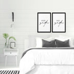 1st wedding anniversary gift | set of 2 wall art prints