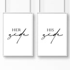 1st wedding anniversary gift | set of 2 wall art prints