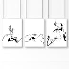 Black and White Prints Set of 3 | Wall Art Prints