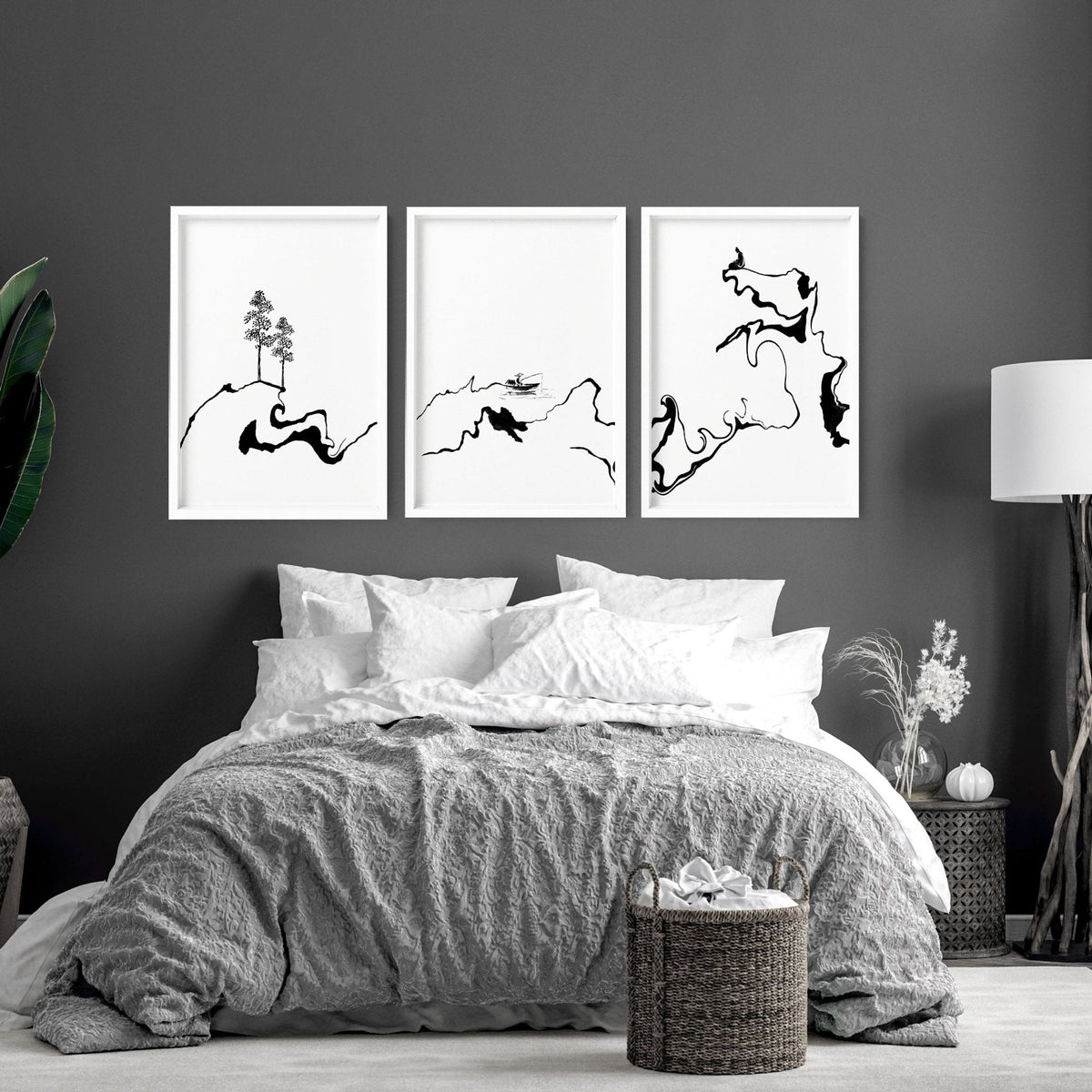 Black and White Prints Set of 3 | Wall Art Prints
