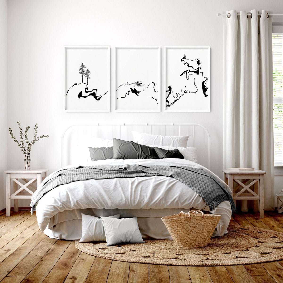 Black and White Prints Set of 3 | Wall Art Prints