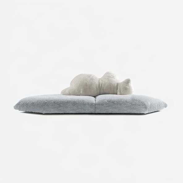White Bear Cozy Sofa, Four Seater Sofa, Corduroy - MOOAZAA