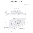 White Bear Cozy Sofa, Four Seater Sofa, Corduroy - MOOAZAA