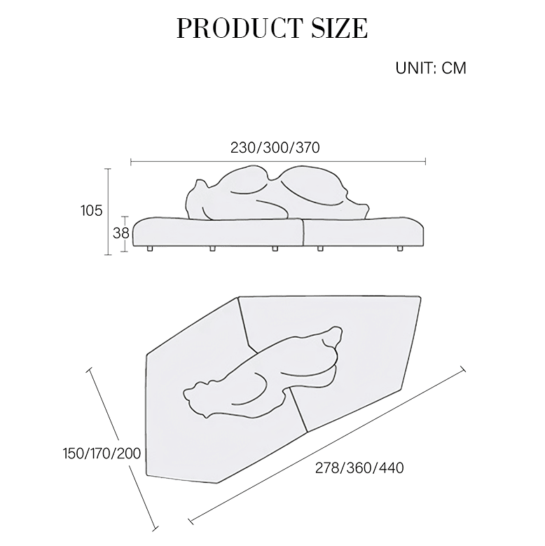 White Bear Cozy Sofa, Four Seater Sofa, Corduroy - MOOAZAA