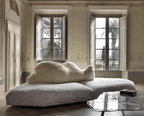 White Bear Cozy Sofa, Four Seater Sofa, Corduroy - MOOAZAA