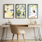 Workplace office decor | Set of 3 Italian Lifestyle Wall art Prints