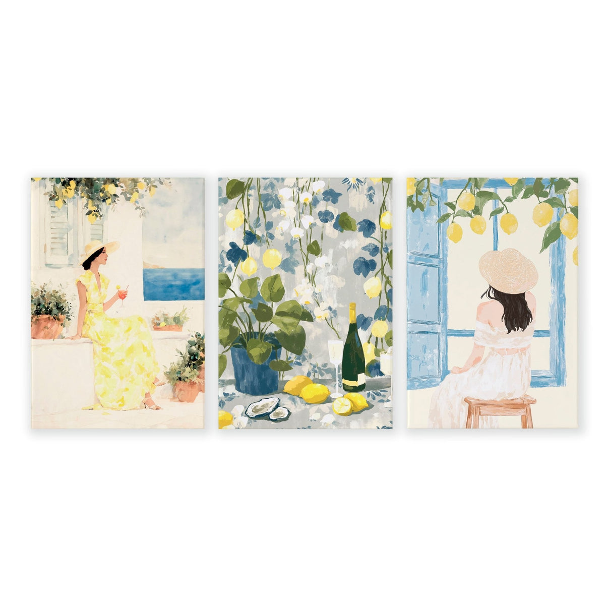 Workplace office decor | Set of 3 Italian Lifestyle Wall art Prints