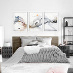 Zen bedroom decor | set of 3 Japanese wall art